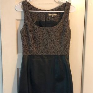 Size 4 BB Dakota tweed and leather dress